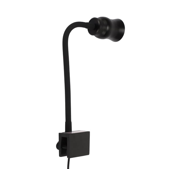 Luz para acuario Unique Bargains, luz de acuario USB, pequeña luz para acuario, lámpara de acuario que rota 360°, color negro