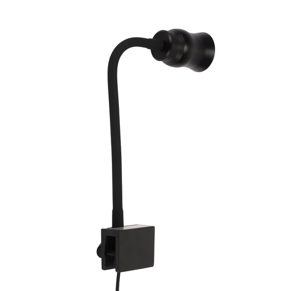 Luz para acuario Unique Bargains, luz de acuario USB, pequeña luz para acuario, lámpara de acuario que rota 360°, color negro