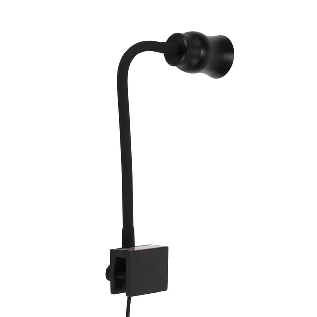 Luz para acuario Unique Bargains, luz de acuario USB, pequeña luz para acuario, lámpara de acuario que rota 360°, color negro