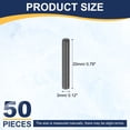 thumbnail image 2 of 50Pack 3mm x 20mm Dowel Pins, 304 Stainless Steel Cylindrical Shelf Support Pegs Chamfered End Pin Rod Fasten Elements Metal Shelf Pegs, Black, 2 of 7