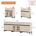 thumbnail image 2 of WAMPAT TV Stand for TVs up to 90 inch, 3 in 1 Modern Entertainment Center with Metal Base & 2 Adjustable Shelves, TV Console for Living Room,Beige, 2 of 13