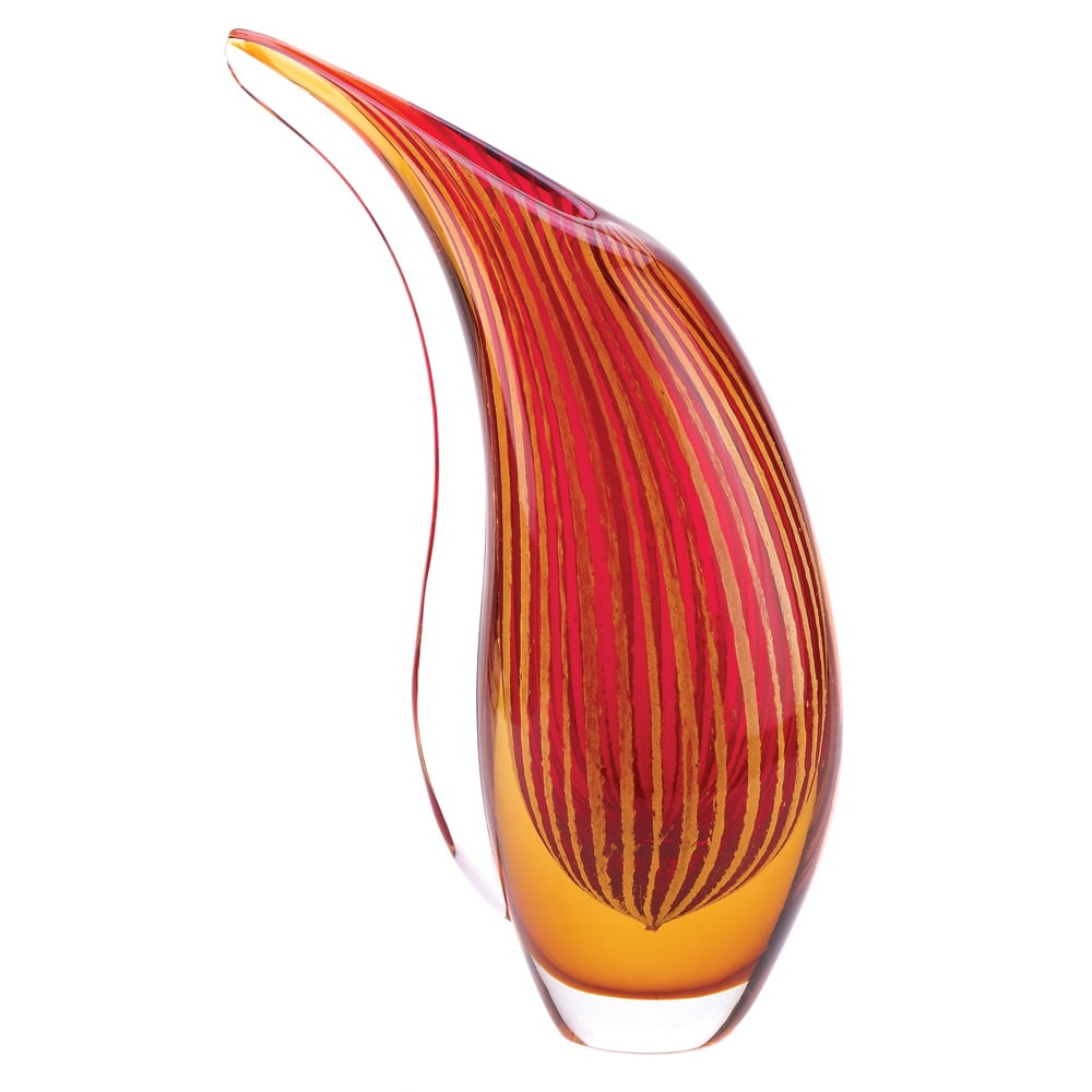 Art Vase Modern Artistic Red Glass Vases Decorative For Tables
