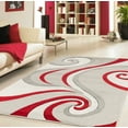 thumbnail image 1 of Modern Swirls Hand-Carved Soft Living Room Area Rug, 1 of 4