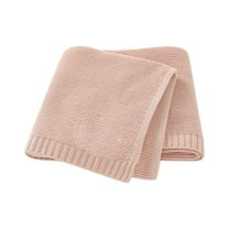 Custom Embroidered Baby Knitted Blanket Soft Warm Nursery Swaddling Crib Receiving Cover for Toddler Boy Girl