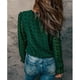 thumbnail image 5 of Top de manga larga de encaje para mujer blusa de encaje para mujer elegante cómoda suave y transpirable para citas ANGGREK Otros, 5 of 6