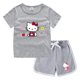 thumbnail image 3 of Nuevo traje de Hello Kitty, camiseta bonita de dibujos animados + Pantalones calientes informales, camisa de fondo de dos piezas absorbente de sudor de algodón caramelo para niños, 3 of 5