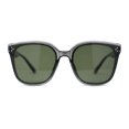 thumbnail image 2 of Womens Inset Lens Horn Rim Retro Plastic Chic Sunglasses Slate - Green, 2 of 4
