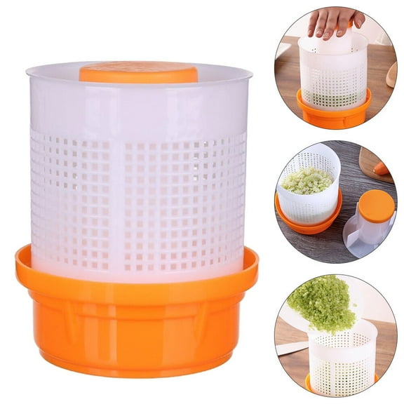 TEHAUX Manual Vegetable Dehydrator Square Orange for Home Cooks 1Set 6.3x5.4x5.4in