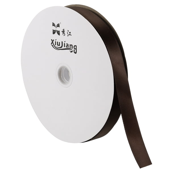 Rollo de Cinta de Satén de Doble Cara Uxcell Yards para Decorar Manualidades Azul Marino Marrón Oscuro
