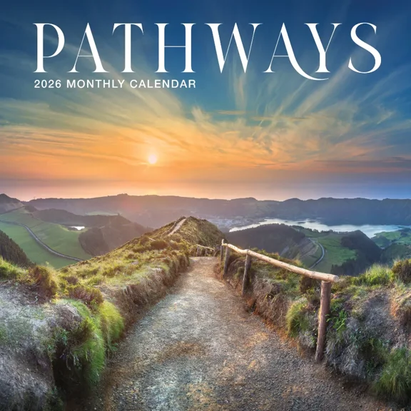 Pathways Calendar 2026 | 12" x 24" Scenic Paths 16 Month Wall Calendar | Marble City Press