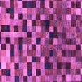 thumbnail image 1 of Ahgly Company Indoor Square Checkered Purple Modern Area Rugs, 5' Square, 1 of 4