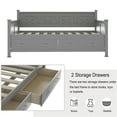 thumbnail image 5 of Bellemave Twin Size Daybed with 2 Storage Drawers, Modern Wooden Twin Sofa Bed with X-Shaped Frame, Twin Beds for Guests Sleepovers (Gray), 5 of 9