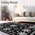 thumbnail image 2 of ODIKA 6x9 Machine Washable Non-Slip Area Rug, Winter Wonderland Pinecone and Snowflake Hooked Design Ultra Soft Rug, None, 649637, 2 of 7