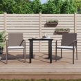 thumbnail image 1 of vidaXL 3 Piece Garden Dining Set with Cushions Poly Rattan and Steel, 1 of 5