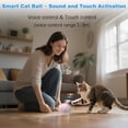 thumbnail image 6 of Interactive   for Indoor (Sounds&Touch Control)   -Automatic Moving  Ball - Slow 2Speed with Feathers Tail&Lights for Kittens,Older Cats,Bored Cats,Ferret,, 6 of 7