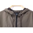 thumbnail image 3 of Beautiful Giant Polyester Men's Coat Long Sleeves Water Resistant Windbreaker Hoodie Jacket, 3 of 5