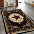 thumbnail image 2 of Texas Star Area Rugs 3x5 ft Western Retro Red Star Rustic Farmhouse Washable Rug Non Slip Indoor Carpet Absorbent Floor Mat for Living Room Bedroom Dining Room, 2 of 9