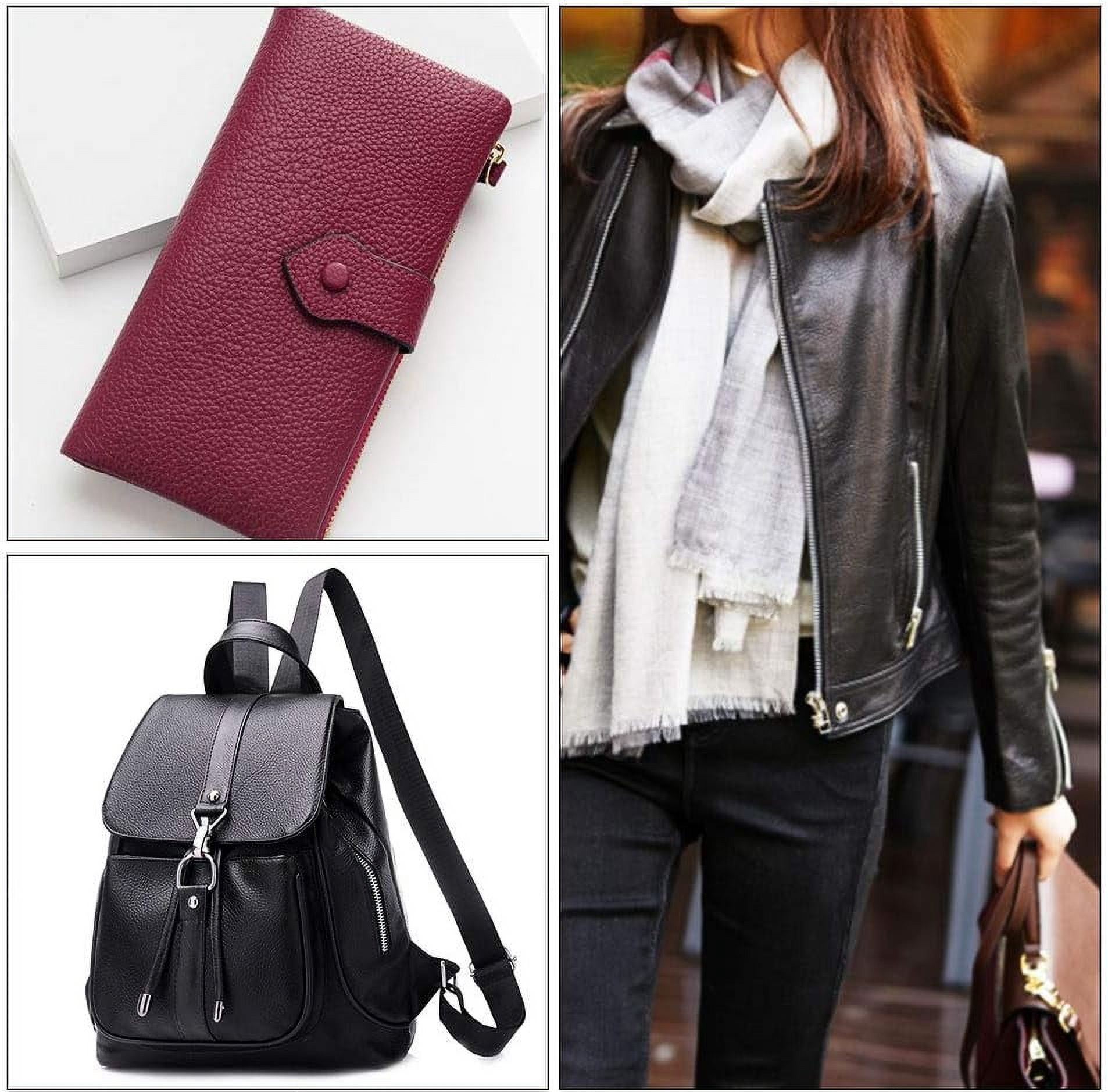 20Pcs Solid Color Leather Sheets Fabric PU Leather DIY Projects Mixed Color 34x20cm for Making Wallet Handbags Dressing Sewing Crafting
