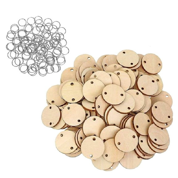 200pcs Round Wooden Calendar Reminder Tokens with Clips and Metal Hooks for Home, Office Decor and Teaching Tools