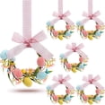 thumbnail image 4 of Small Easter Wreath, 8.7 inch Mini Easter Wreath for Front Door, Mini Spring Artificial Easter Egg Wreath with Ribbon Bow, ideal for Window Home Table Centerpiece Farmhouse Decor, 4 of 8