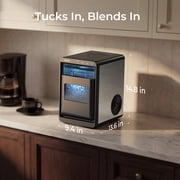 Goosiay Nugget Ice Maker Countertop, 44lbs per Day Portable Pebble Sonic Ice Machine with Soft Chewable Ice for Home, Kitchen, Office, RV, Camping, Stainless Steel, Black