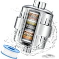 thumbnail image 2 of MINSUI-24 Stage Shower Water Filter - High Output Softener to Remove Chlorine and Fluoride - Reduces Dry Itchy Skin, Dandruff, and Improves The Condition of Your Skin, Hair, Chrome, 2 of 4