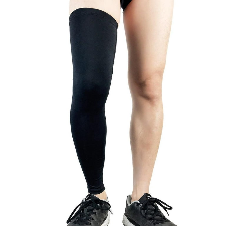 1pc Basketball Leg Sleeve Knee Protector Sports Long Kneepad (Black M)