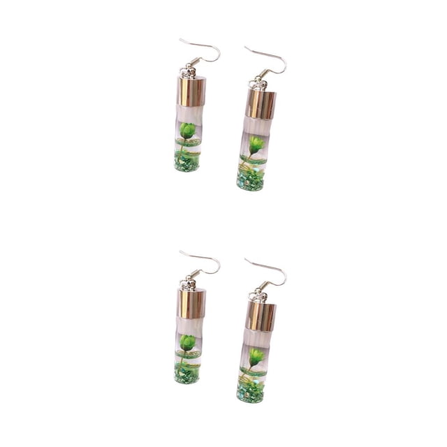 Pendientes Qarigey 1 par colgantes mujer joyería aniversario Verde 2piezas