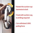 thumbnail image 4 of ABPETE Glass Door and Window Handle, Suction Cup Bathroom Sliding Doors Handles, Non-Porous Handles Shower Grab Bars, Cabinets and Wardrobes Non-Marking Handle (Sliver), 4 of 11