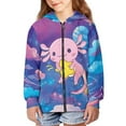 thumbnail image 3 of chaqlin Cute Hoodies for Teen Girls Trendy Axolotl Zip up Hoodie Cute Long Sleeve Sweatshirts Lightweight Loose Fit Hooded Jacket with Pockets Fall Winter Clothes, 3 of 7