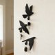 thumbnail image 3 of Gancho de pared con forma de pájaro volador, gancho artístico de metal negro con forma de pájaro, perchero decorativo, colgador de toallas, gancho para llaves para baño, cocina y entrada., 3 of 8