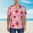 thumbnail image 4 of Disketp Hawaiian Shirts For Men,Strawberry And Ladybugs Print Mens Casual Short Sleeve Button Down Shirts Beach Shirt, 4 of 8