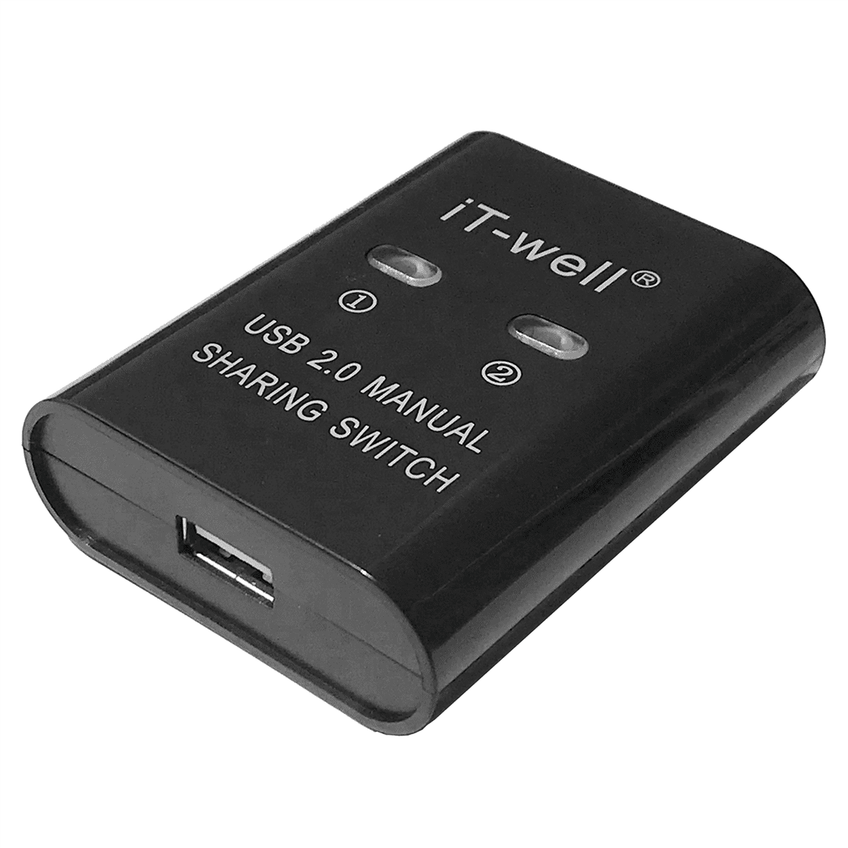 6X USB Printer Sharing Device, 2 in 1 Out 2-Port Manual Kvm Switching Splitter Hub Converter Black,6 x USB printer sharing device 6 x Instruction manual,black