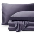 thumbnail image 1 of Bare Home Bamboo Sheet Set - Made from Rayon Fibers - Deep Pockets - 4 Piece - Queen, Dusty Purple, 1 of 7