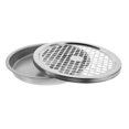 thumbnail image 2 of FRCOLOR 1 Set Outdoor Trash Can with Ashtray Lid Stainless Steel Garbage Barrel Grid Lid and Metal Ashtray, 2 of 5