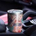 thumbnail image 5 of 30oz Pioneer Flower Floral Print Pattern Tumbler, Double Wall Vacuum Insulated Cup, BPA-Free Leak Proof Lid & Reusable Straws, Hot 12h, Cold 34h, 5 of 6