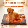 thumbnail image 2 of Self-Heating Pet Pad for Winter, Soft Plush Thermal Dog Mat with Constant Temperature for Crate and Bed, 20x16 in, Dark Gray, 2 of 7