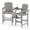 Grey, variant on FOOWIN Tall Adirondack Chair Set of 2, HDPE All-Weather Adirondack Bar Stools with Connecting Tray,  Teak