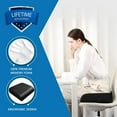 thumbnail image 4 of Extra Thick Large Seat Cushion -19 X 17.5 X 4 Inch Gel Memory Foam Cushion with Carry Handle Non Slip Bottom - Pain Relief Coccyx Cushion for Wheelchair Office Chair (Black (1PACK)), 4 of 7