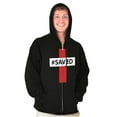 thumbnail image 5 of Saved Hashtag Religious Christian Zip Up Hoodie Men's Women's Brisco Brands S, 5 of 6