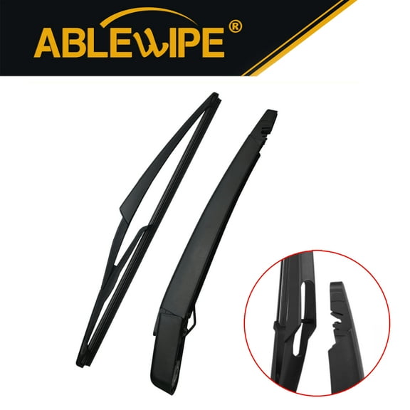 ABLEWIPE Rear Windshield Wiper blade & Wiper Arm Fit For Nissan Rogue 2008-2013, Set of 2, Rear Wiper   ArmY25A9X2E
