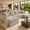 Camel, variant on Aukfa 115" Cloud Sectional Sofa U Shape Modular Boneless Couch for Living Room, 2 Ottoman&Pillows, Corduroy, Black