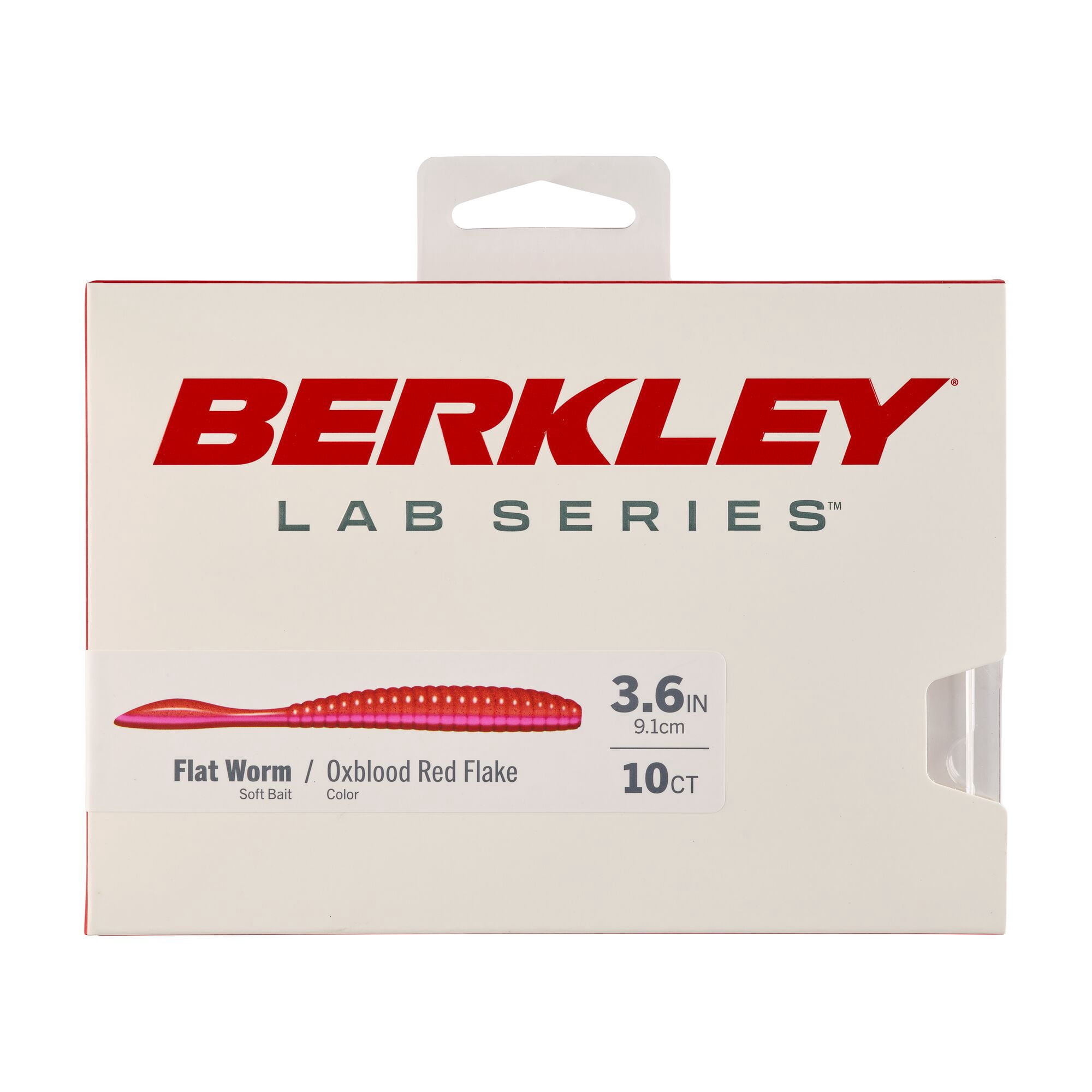 Berkley Lab Series™ Flat Worm, 3.6 in, Oxblood Red Flake