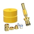 thumbnail image 2 of Set de manguera con boquilla para lavado de autos a alta presión color dorado | Herramienta de riego presurizado para el hogar | Manguera plástica duradera de 10 metros | Rociador con múltiples, 2 of 9