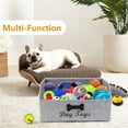 thumbnail image 2 of Brabtod Large Dog Toy Basket,Collapsible Dog Toy Bin, Trapezoid Dog Toy Box for Organizing Chew Toys, Blankets, Leashes, Treats - Dog Storage Organizer, Can be Personalized, 2 of 8