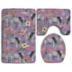 thumbnail image 1 of ABPHQTO Vaca Rahman Floral Juego de alfombras de baño de 3 piezas Alfombra de baño Alfombra de contorno y tapa de inodoro, 1 of 2