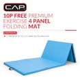 thumbnail image 2 of CAP Barbell All Purpose Folding Exercise Training & Gymnastics Balance Mat 10' x 4' x 3" Thick, Blue, 2 of 8
