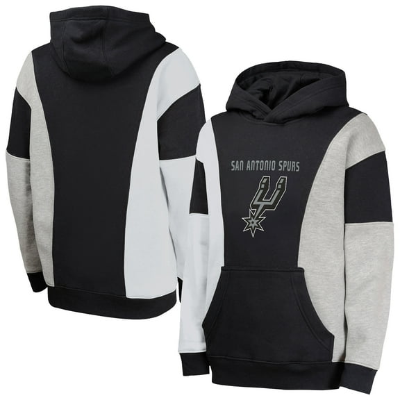 Youth Black San Antonio Spurs Ace In the Hole Pullover Hoodie