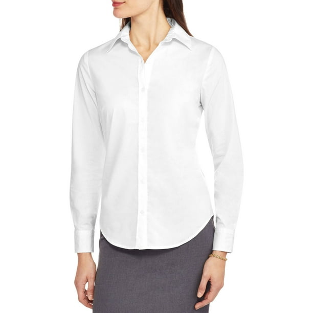 Women's Classic Career Blouse with Chest Darting, Online Exclusive ...