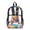 Colorful Hedgehog Hippie Flower, variant on Clear Backpack for School Multi-Pocket Bookbag PVC Polyester See Through Book Bag with Padded Shoulder Straps, Heavy Duty Work Bag Transparent Daypack, Hummingbird Cherry Blossom